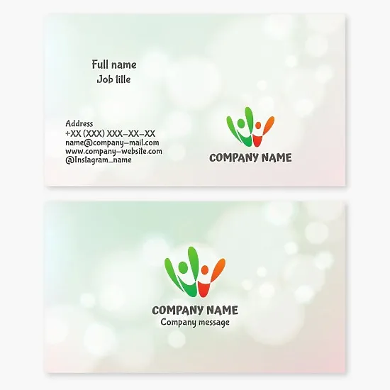 Business card template. Fan club.