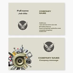 Business card template Spare car parts
