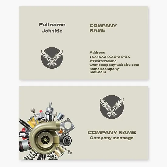 Business card template Spare car parts
