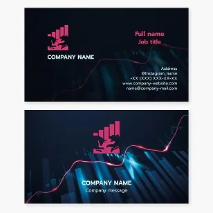Stock Broker | Finance | Bar Graph Business Card Template