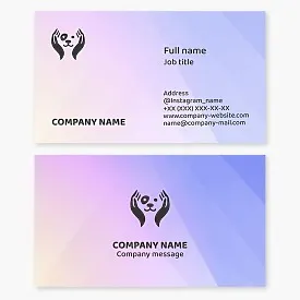 Pet grooming business card template. Dog breeder, breeder, cynologist.