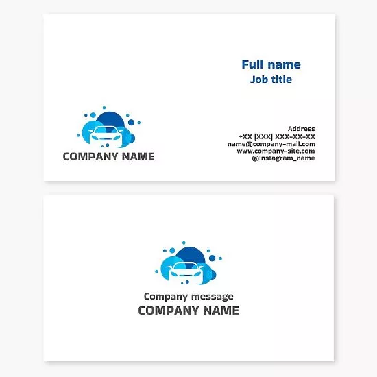 Car Detailing Washing Business Card Template