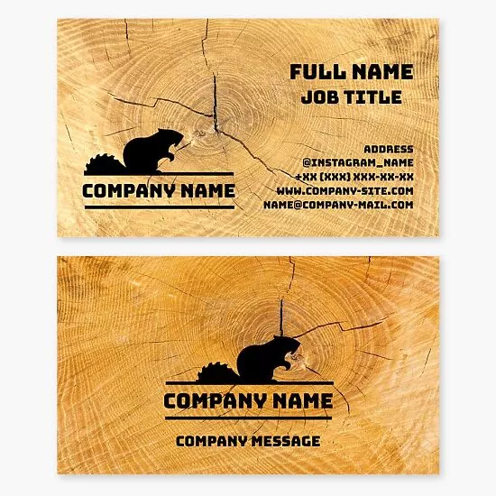 Carpentry Business Card Template