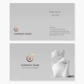 Business card template. Art gallery. Letter O.