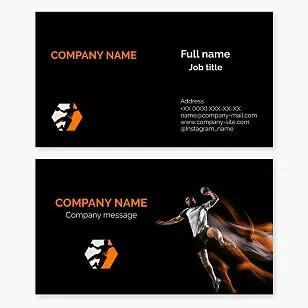 Athletic Handball Sport Business Card Template