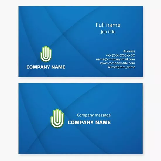 Abstract Hand Logo Business Card Template