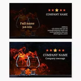 Cocktail Bar Bartender Business Card Template