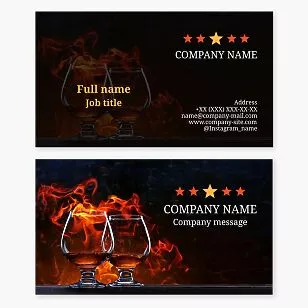 Cocktail Bar Bartender Business Card Template