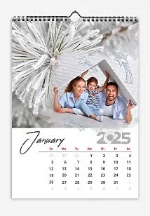 Calendar template with family photos