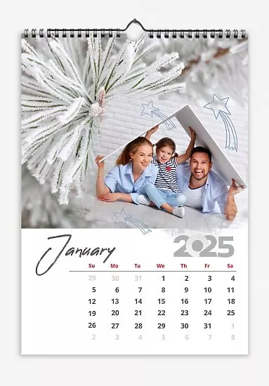 Calendar template with family photos