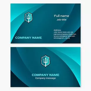 Trident Shield Logo Business Card Template