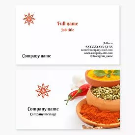 Spice Themed Business Card Template