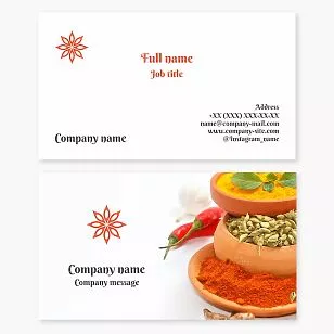 Spice Themed Business Card Template