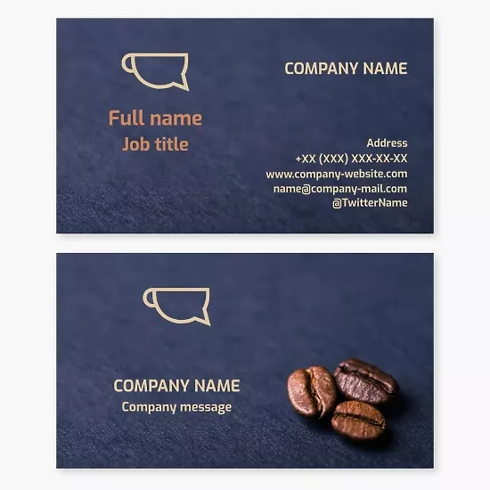Business card template Cafe, coffee
