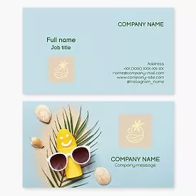 Beach Themed Business Card Template