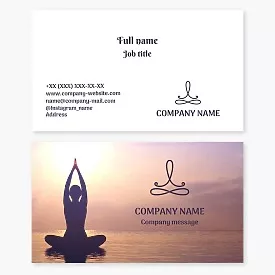 Business card template Yoga, meditation, exercises