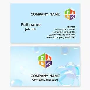 Cleaning Service Business Card Template