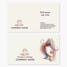 Hair Salon Hair Stylist Business Card Template