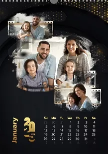 Calendar template with family photos