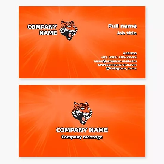 Tiger Business Card Template