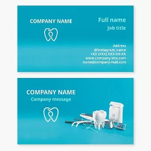 Dentistry business card template