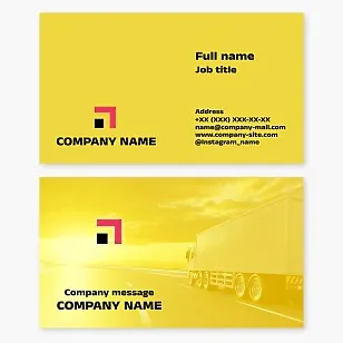 Business card template. Trucking.