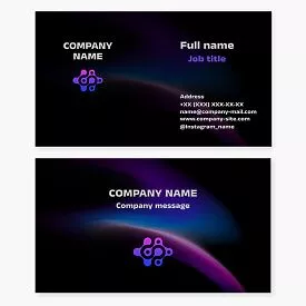 Engineering Cogwheel Design Business Card Template