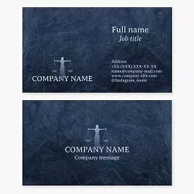 Justice Law Firm Business Card Template