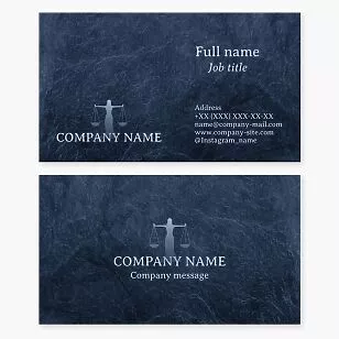 Justice Law Firm Business Card Template