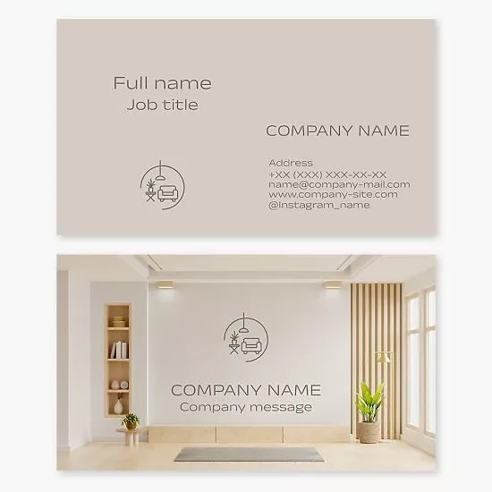 Home Decor | Sofa | Furniture | Business Card Template