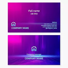 Business card template. "Smart Home" system.
