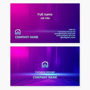 Business card template. "Smart Home" system.