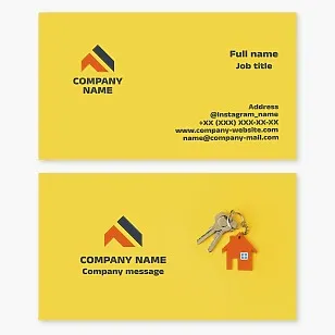 Real estate agent business card template. Home sales and rentals.