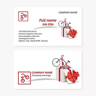 Bike in a box business card