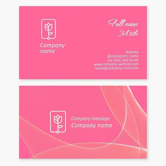 Flower Logo | Pink Business Card Template