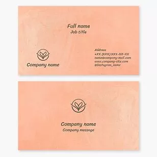 Flower Logo Design Business Card Template