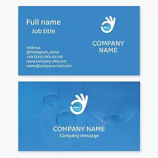 Water Business Card Template