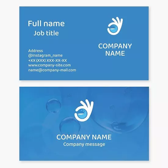 Water Business Card Template