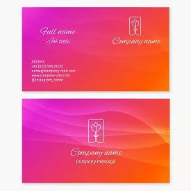 Abstract | Vibrant | Flower Logo Business Card Template