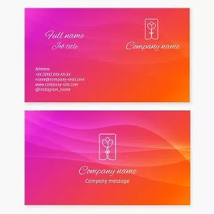 Abstract | Vibrant | Flower Logo Business Card Template