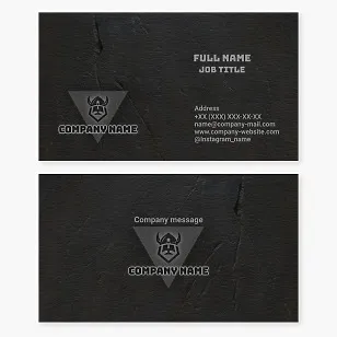 Business card template. Viking. A symbol of courage, bravery, and a sense of adventure.
