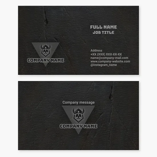 Business card template. Viking. A symbol of courage, bravery, and a sense of adventure.