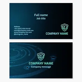 Business card template. Cybersecurity.