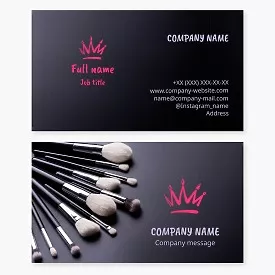 Business card template Visage, make up, style, beauty salon