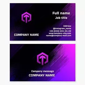 Hexagon Arrow Logo | Abstract Business Card Template