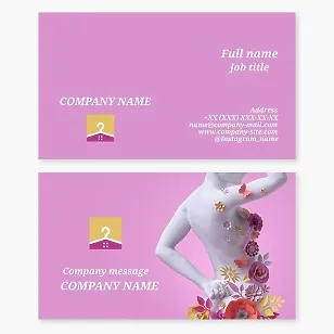 Business card template. Cloth. Clothing store.