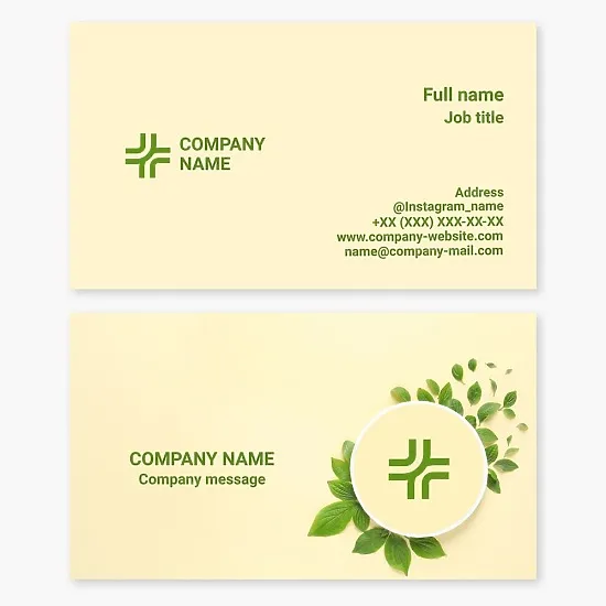 Health and Wellness Business Card Template. Clinic, Hospital.