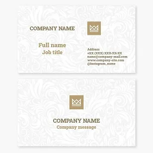 Business card template. Abstraction. Crown.
