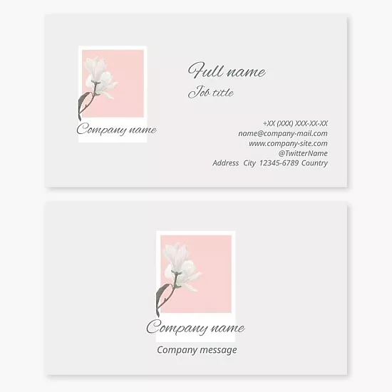 Flowers Business Card Template