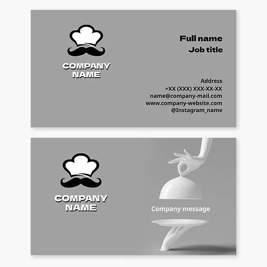 Restaurant business cards template